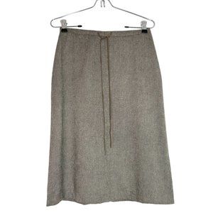 Banana Republic Stretch Wool Blend Side Zip Skirt in Brown - Sz 0